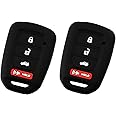 KeyGuardz Keyless Entry Remote Car Key Fob Outer Shell Cover Soft Rubber Protective Case for Honda Accord Civic CR-V HR-V MLBHLIK6-1T (Pack of 2)