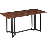 SEI Furniture Driness Drop Leaf Convertible Console to Dining Table, Dark Tobacco, Gunmetal Gray