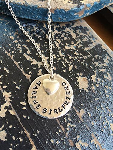 Marine/Army/Sailor/Coastie/Airman Girlfriend/Mom/Wife/Grandma Heart Necklace