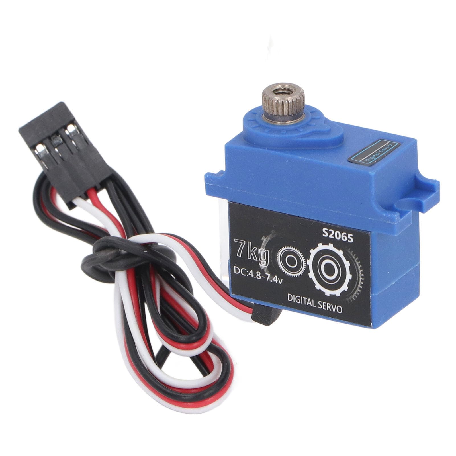 Hiraith RC Digital Servo 7 kg, Stable and Silent Handling, Waterproof, Suitable for Crawler Vehicles SCX10 III 1:10 RC, Plastic Stainless Steel, Mini Size