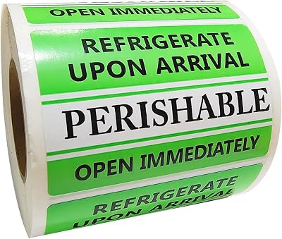 YOUOK Perishable Refrigerate Upon Arrival Open Immediately Shipping Labels