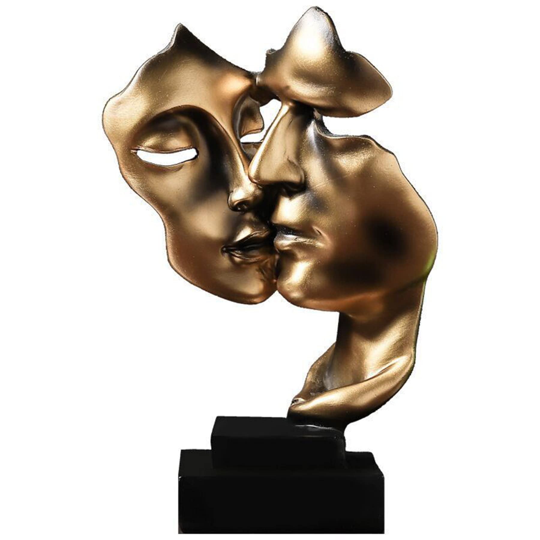 Moaobooh Sculpture Decoration, Decorative Living Room, Modern Resin Sculpture, Stable Placement, Suitable for Decoration of Living Room, Bar, Room, Office (Gold)