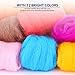 Fuyit Wool Roving 72 Colors Needle Felting Wool Fibre Hand Spinning DIY Craft Materials