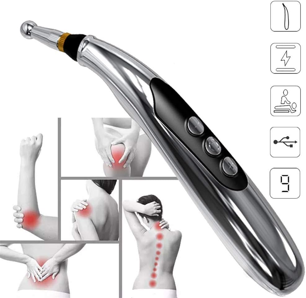 WanZhuanK Electronic Acupuncture Pen Massage,Pain Relief Therapy Massage Pen Acupuncture Magnet Therapy Instrument Heal Massage Meridian Energy Pen
