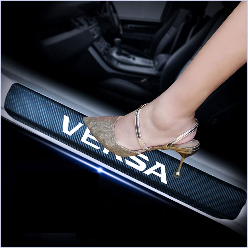 kaiweiqin 4Pcs Car Door Sill Scuff Plate Cover for