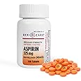 Enteric Coated Aspirin Tablets 325mg (100 Count) by GeriCare- NSAID Pain Reliever & Fever Reducer Coated Aspirin for Adults- Regular Strength Aspirin for Headache Arthritis Menstrual & Muscle Pain