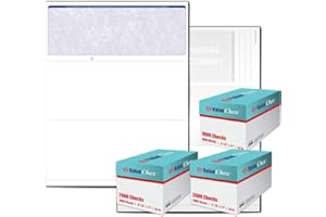 VERSACHECK AIR VersaCheck ValueChex - 5000 Blank Business Voucher Checks - Blue Classic - 5000 Sheets Form #1000 - Check on Top