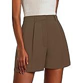 Feiersi Womens Shorts Dressy Casual Elastic Waisted Tailored Work Shorts with Pockets