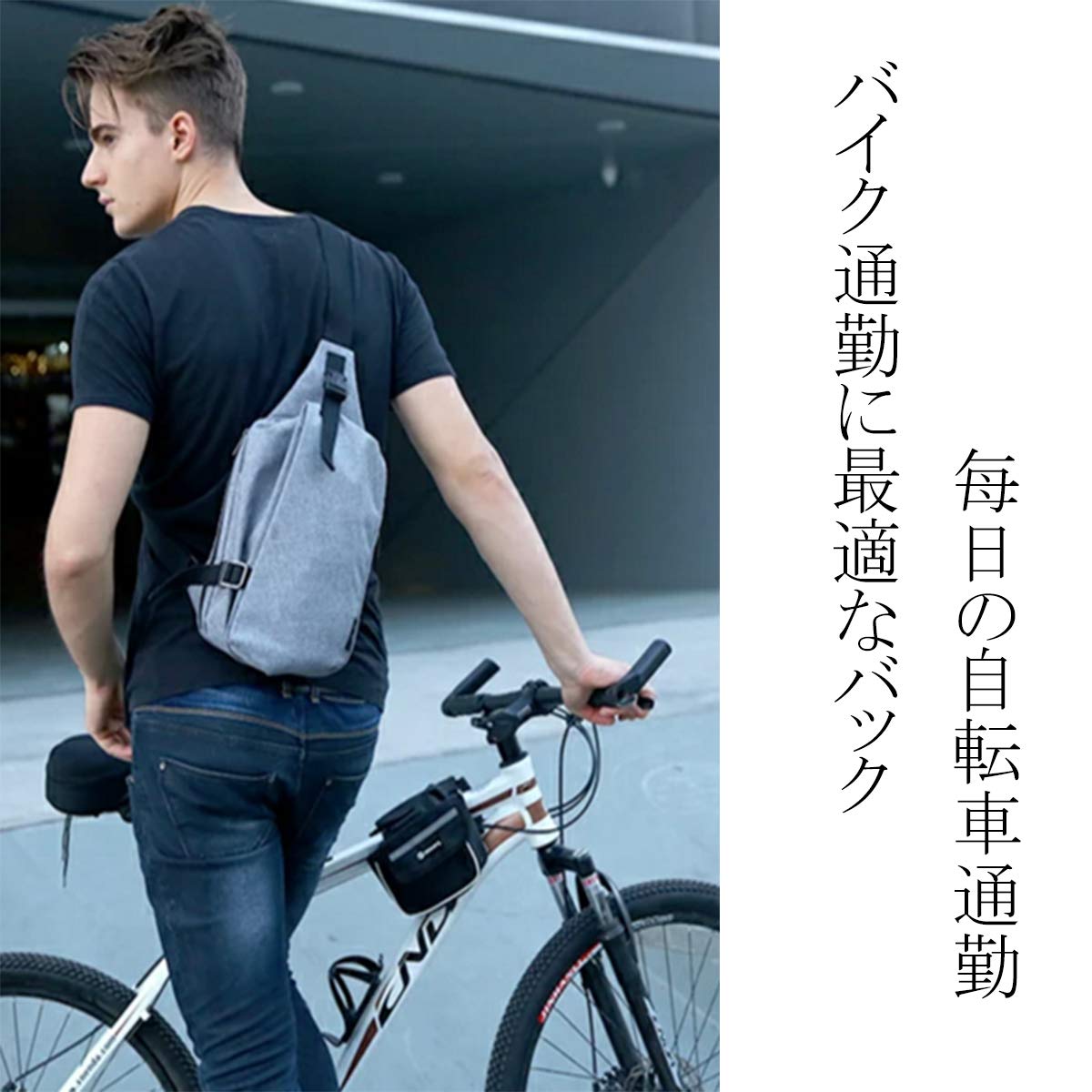 胸バッグ ボディバッグ メンズ 斜め掛け 撥水 ショルダーバッグ（dark blue）