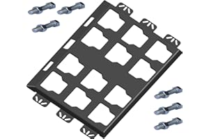 GENERIC VELCKING for Milwaukee Packout Mounting Plate, Metal Storage Base, Wall and Floor Compatible Toolbox Mount (BLACK, 1-Full Plate)