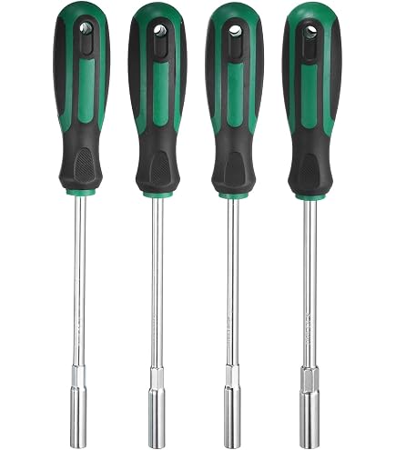 Meichoon 10-Piece Socket Wrench Screwdriver Set – Non-Magnetic Hex Nut Drivers 3-10mm With Ergonomic Handle