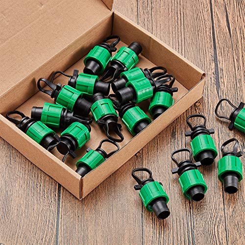 Hotop 20 Pieces 1/2 Inch Drip Tubing End Drip Irrigation Tubing End Cap