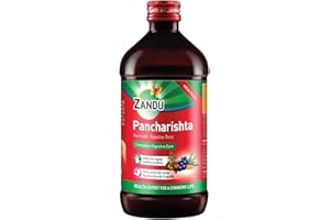 Zandu Pure Pancharishta Tonic | Made from 32 Ayurvedic Herbs | Builds Digestive Immunity | Regulates Bowel Movement | Provides Strength & Energy | 15.22 Fl Oz/450ml