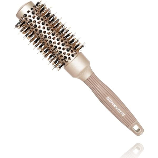 【ANGLAN】Round Brush Hair Knit Amazon.com : Round Brush for Blow Out,Boar Bristle Round