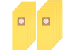 Gudotra 15 Packs AH10243 Disposable Vacuum Bag Replacement for Hoover Commercial CU2 Vacuum Cleaner CH54013 CH54015 CH54113 CH54115 Replace Part AH10243, Yellow