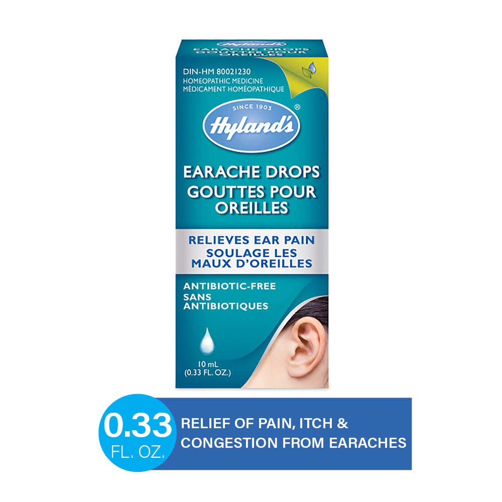 Hyland's Earache Drops, Natural Relief of Cold & Flu Earaches, Swimmers Ear and Allergies Relief for Adults and Children, 0.33 Ounce: Beauty