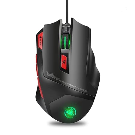 Creator2018 Gaming Maus, [Neue Version] Gamer Maus 6000DPI PC Gaming Maus Hohe Präzision für Pro Gamer mit 9 programmierbaren