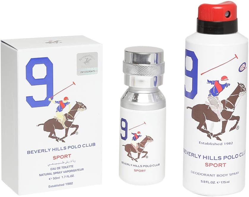 Beverly Hills Polo Club Sport 9 Eau De Toilette 50ml & Deodorant Spray 175ml