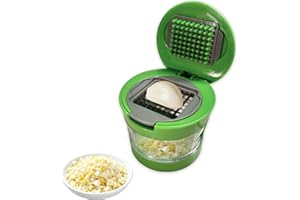 Garlic Chopper, Stainless Steel Garlic Dicer, Mini Garlic Chopper, Stainless Steel Blades, Multifunctional, for Fruits, Veget