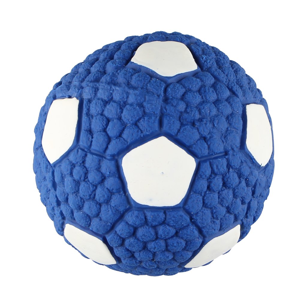 IFOYO Dog Toy Ball - Bite-Resistant Football-Shaped Latex Rubber Squeaky Ball for Aggressive Chewers, Interactive Training & Teeth Cleaning Toys (Football Design)