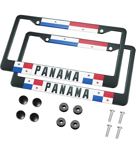 Flag Of Panama Novelty License Plate - 6x12 Inch Aluminium Front Tag For Car, Vanity Metal Automotive Accessory