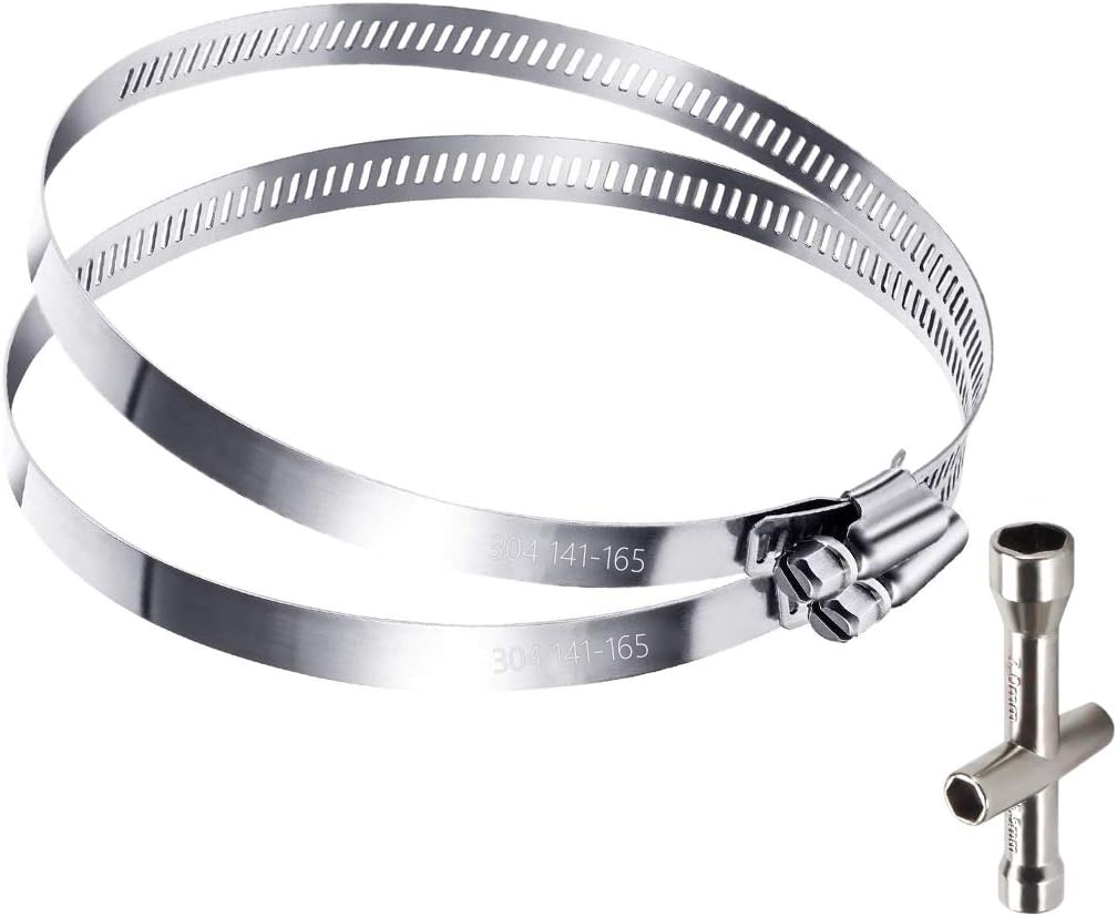 HONGECB Adjustable Stainless-Steel Hose Clips