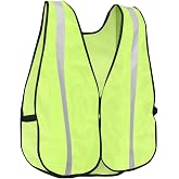 KAYGO Reflective High Vis Safety Vest Mesh for Men and Women KG0008 | Breathable polyester | Front/back 1" reflective strips | Fits most | Warehouse, Volunteer, Surveyor | Machine wash