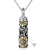 POPLYKE Sterling Silver Urn Necklace for Ashes for Women Cremation Necklace Jewelry for Mom