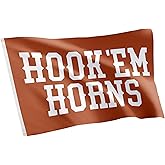 Desert Cactus University of Texas UT Flag - 3 x 5 Feet Longhorns Banner, Indoor/Outdoor Durable Fabric, 100% Polyester Design (Style 8)