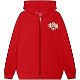 FOCO NFL Team Logo Arched Wordmark Zip Up Hoodie