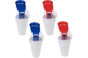 LIFKICH Water Cooler Faucet Replacement 4Pcs Plastic Hot and Cold Tap Set with Safety Lock for Drinking