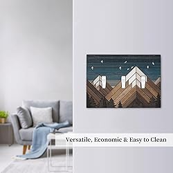 Rustic Geometric Mountain Wilderness Wood 3 Gang