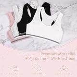 Flintronic 4 Pack Sports Bra Unpadded Crop Top Girls Youth 8-12 view 3