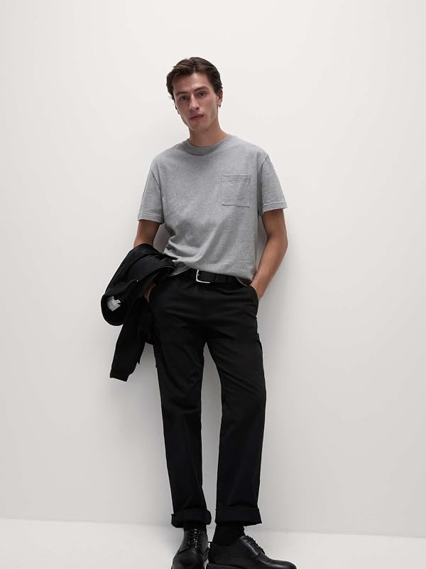 Hemd Regular Fit Grau Meliert L