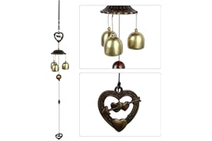 Wind Chimes, Metal Heart Shape Home Garden Yard Decor with Melodious Design, for Outdoor Window Office Gift