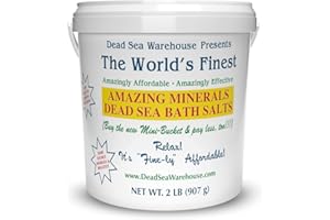 Dead Sea Warehouse – Amazing Minerals Dead Sea Bath Salts – 2 LBS – Highest Mineral Content – Natural Muscle Tension Relief