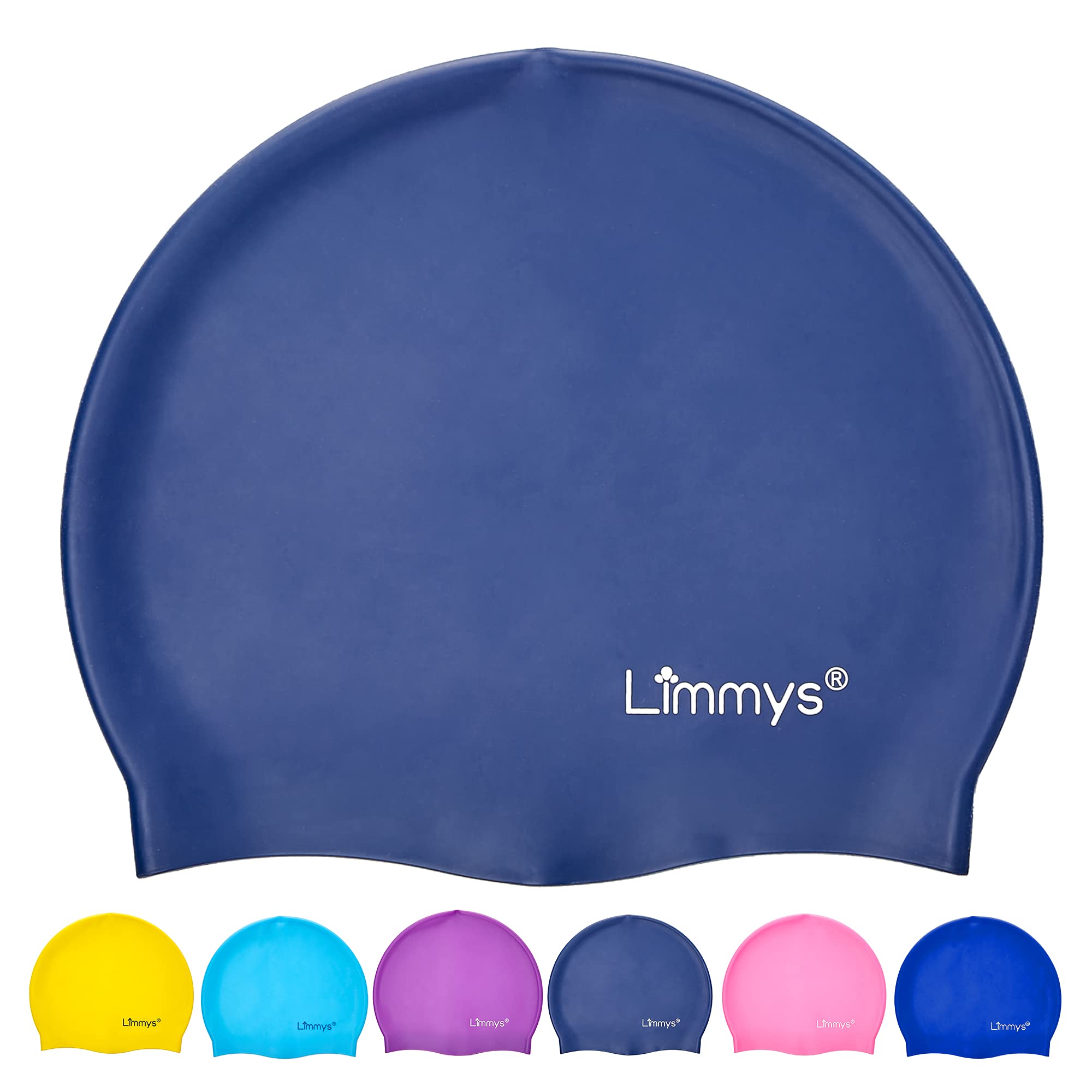 Limmys Kids Swim Cap – 100% Silicone Swim Cap for Boys and Girls – Soft, Stretchy & Comfortable Swimming Cap – Designed for Comfort & Durability