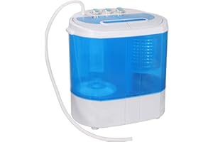 ZENY Portable Clothes Washing Machine Mini Twin Tub Small Laundry Washer Aparment Spin Dryer 9.9lbs Capacity Lightweight for Dormitory, RV blue