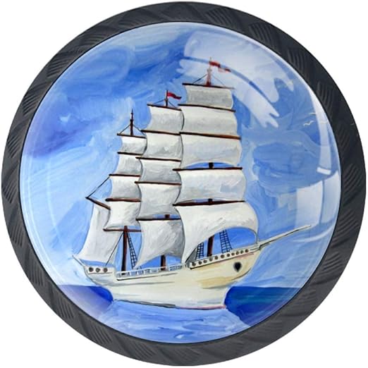 Astronira Kristallglas Möbelgriff mit Edelstahlschrauben 4 STÜCKE