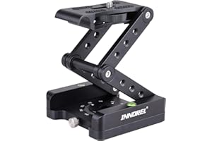 INNOREL Z Flex Tilt Tripod Head with 1/4 inch Quick Release Plate Bubble Level CNC Aluminum 360° Rotation Panoramic Tripod Mount for Canon Nikon Sony DSRL Camcorder Slider Max Load 6.61lb/3kg