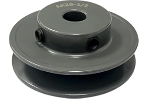 SEASAIL AK28-1/2 V-Belt Pulley,2.85" OD 1/2" Bore Single Groove V-Belt Sheave,Cast Iron,Grey, A Belt Section,for V-Belt