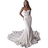 Wedding Dress for Bride Mermaid Lace Applique Bridal Gowns BOFD3