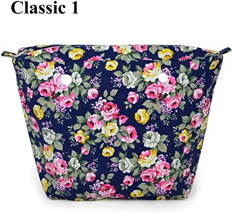 Waterproof Inner Lining Insert Zipper Pocket for Classic Obag Canvas Inner Pocket for O Bag