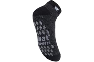 HEAT HOLDERS - Mens Non Skid Low Cut Thermal Ankle Slipper Socks with Grippers
