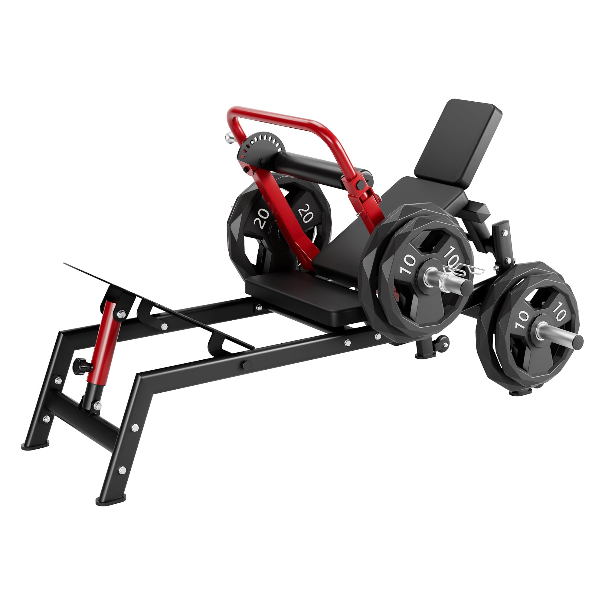 Photo 1 of ***BOX 2 OF 2 MISSING BOX 1 OF 2 -SELLING AS IS PARTS ONLY*** 
Hip Thrust Machine, 900LBS Capacity Glute Machine with Adjustable Footboard & Weight Holder, Heavy Duty Home Gym Equipment for Gluteus Building, Butt Shaping and Strength Training  ***(BOX RIP