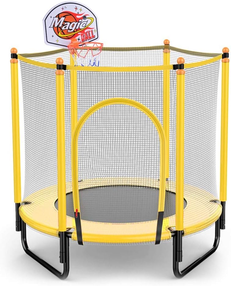 Gogh 48Inch/4FT Folding Indoor/Outdoor Trampoline for Kids,Children,Toddlers,with Thicken Safe Net,Kids Outdoor Fitness Fun Toys,Birthday Gift,Yellow
