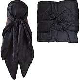 EIysee 35x35 Inch Head Scarf for Women Silk Like Neck Scarf Hair Sleeping Wraps Satin Silk Scarfs for Women