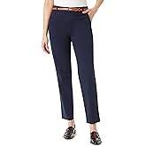 Gloria Vanderbilt Womens High Rise Belted Tapered Trouser Pant Standard