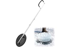YIBOBO 8″ Ice Fishing Scoop – Lightweight Detachable Ice Skimmer, Portable Ice Scoop, Ice Fishing Gear for 8″& 10″ Ice Holes