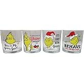 Bioworld Dr. Seuss GRINCH Drinking Glasses Set Of 4 10 Oz. (295 ml.)